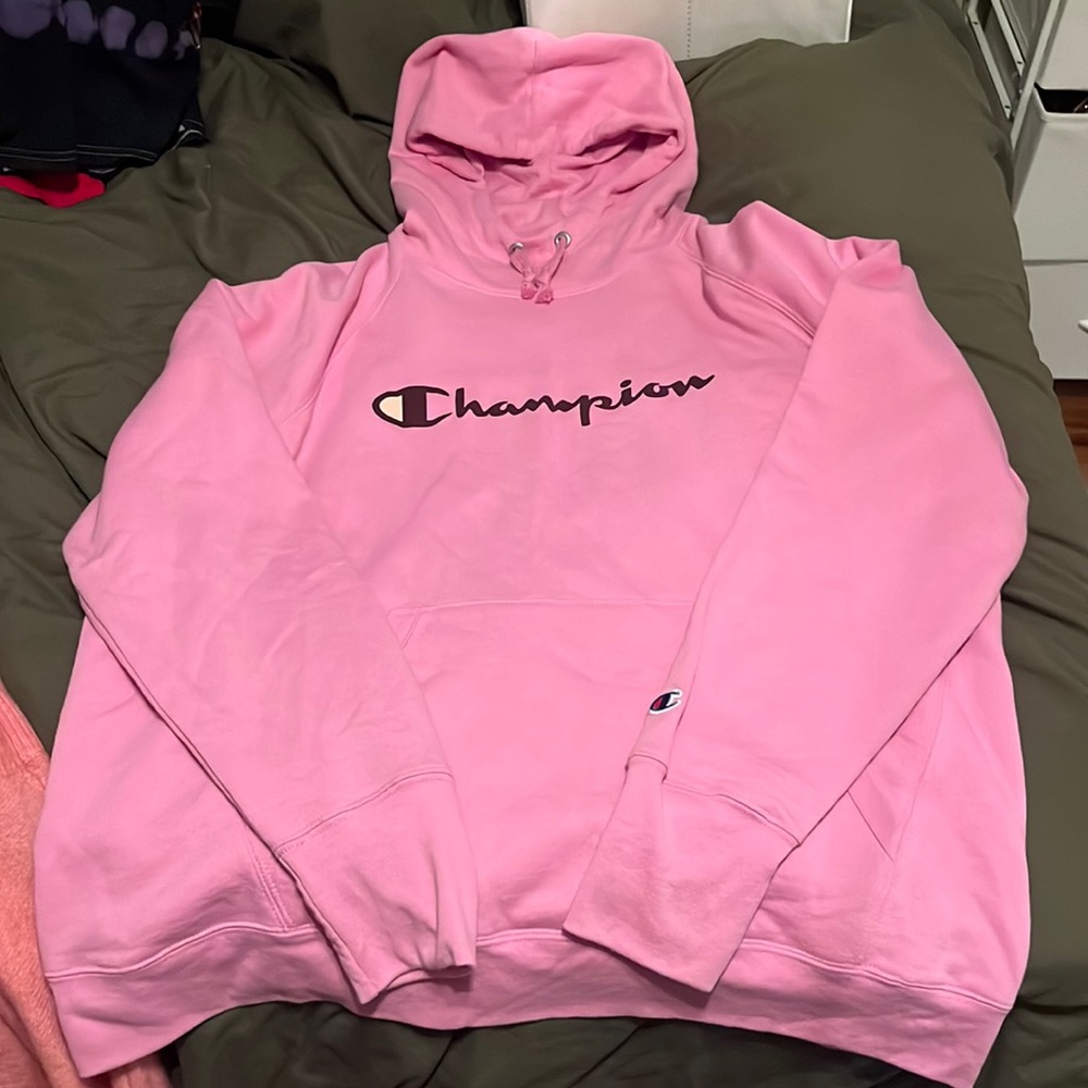 pink champion sweatshirt